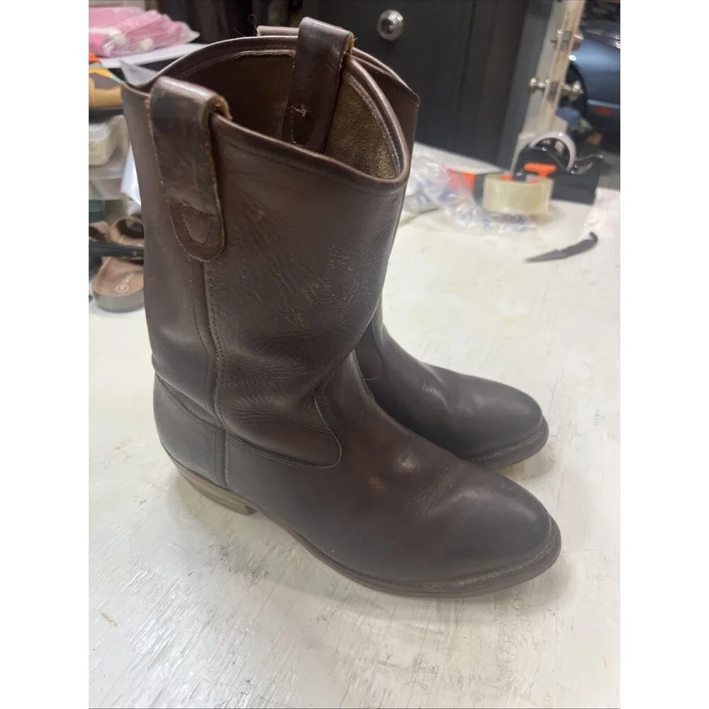 Vintage Double H Wellington Wedge Oil Resistant Sole Steel Toe Work Boots 9D